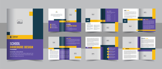 Kids Back to school brochure template, school brochure template. Collage brochure, Education company brochure or comapny profile brochure template design