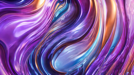 abstract background with pink, purple and gold waves