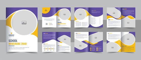 Modern Kids Back to school brochure template, admission brochure template company profile design, Education brochure layout vector