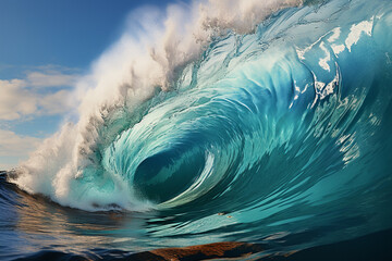 Blue ocean wave. 