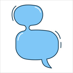 Speech bubble icons. Graphic resources about Talk bubble. Blank cloud speech bubble.