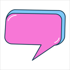 Speech bubble icons. Graphic resources about Talk bubble. Blank cloud speech bubble.