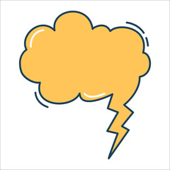 Speech bubble icons. Graphic resources about Talk bubble. Blank cloud speech bubble.