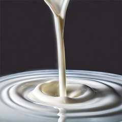 ミルク　牛乳　3DCG　AI生成画像 - obrazy, fototapety, plakaty