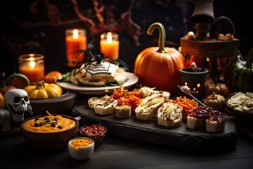 Halloween food background