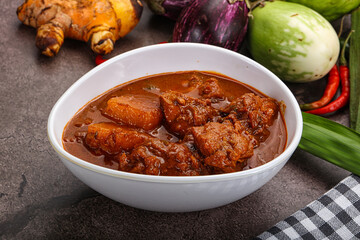 Indian cuisine - spicy chicken vindaloo