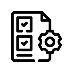 project management line icon