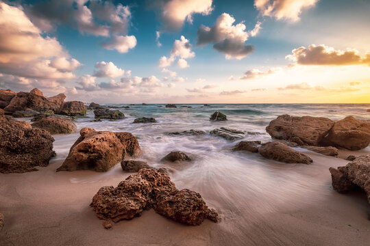 sunset on the beach