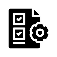 project management glyph icon