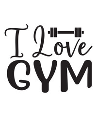I Love Gym SVG