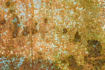 Abstract rusty plate background with metal corrosion and scratches
