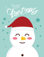 Fototapeta na wymiar Christmas Greeting Card Illustration