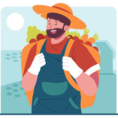 Farmer Character Illustration