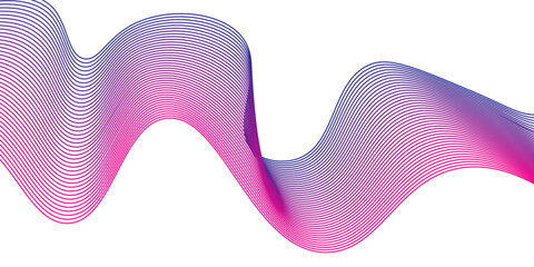 Technology abstract lines on white background. Undulate Grey Wave Swirl, frequency sound wave, twisted curve lines with blend effect lines wave vector