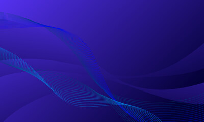 blue business lines wave curve smooth gradient abstract background