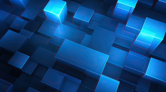 abstract blue squares background .Bright BLUE lines pattern in square style. Decorative design in abstract style with rectangles.