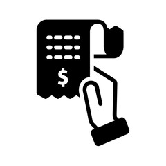 Solid black icon for Bill