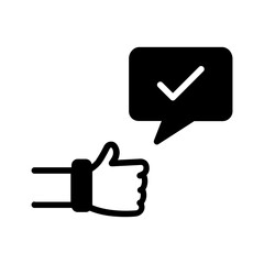 Solid black icon for Correct