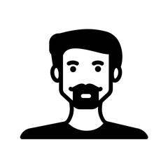 Solid black icon for Man
