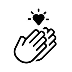 Solid black icon for Thanks