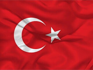 Turkey 3d background flag