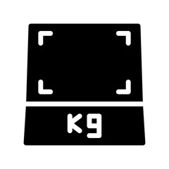 kitchen scale glyph icon