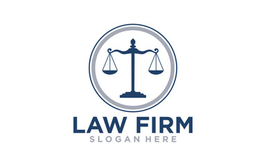 Justice Law firm Logo design template	
