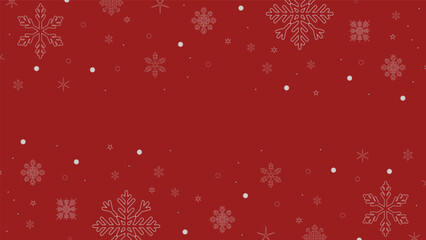 Christmas  background snowflake and light bokeh on red background with copy space for text in Christmas Holiday , illustration Vector EPS 10