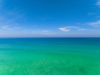 Fototapeta premium Beautiful ocean in summer day nature seascape view at open sea in summer season,Nature Environment and Travel background,Amazing sea ocean background