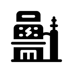 power plant glyph icon