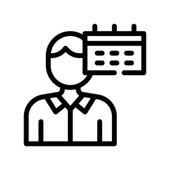 businessman line icon