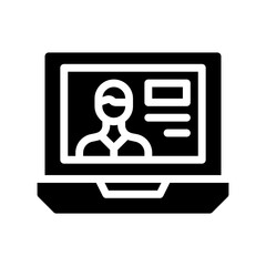 video call glyph icon