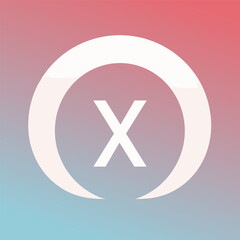 Obraz premium Custom application development filled initial logo idea. Software engineering. Letters inside circle shape. Graphic design. Created using neural network