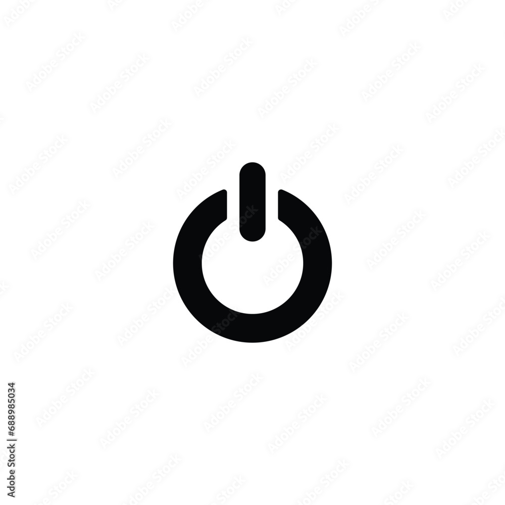 Poster power button icon, power sign vector for web site computer and mobile app