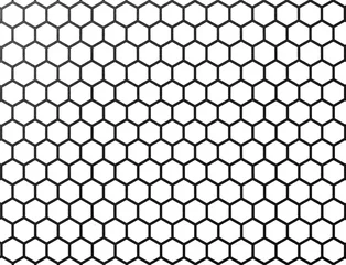 Fotobehang Hexagon Beehive honeycomb pattern wall black and white © Standish