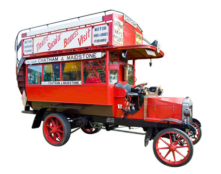 1912 Hallford open top chain driven bus