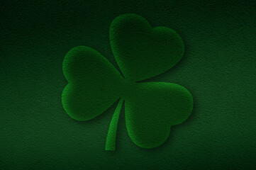 Background of St. Patrick's Day with Green Shamrocks. Green clover leaves with space for text.