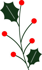 christmas holly icon