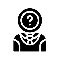 question glyph icon