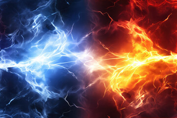 Frozen Flames and Electric Frost: An Abstract Lightning Symphony