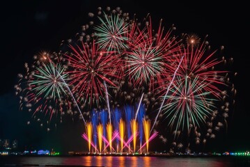 fireworks over the river