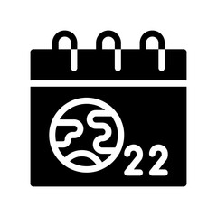 earth day glyph icon