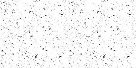 Black and white mottled seamless pattern. Grunge sprinkles, particles, dust and spots texture. Noise grain repeating background. Overlay random grit wallpaper. Vector illustration - obrazy, fototapety, plakaty