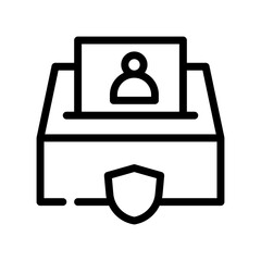 voting box line icon