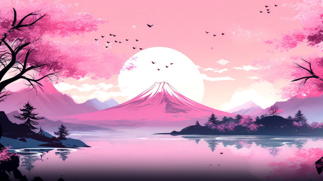 fuji moutain on background