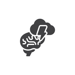 Brain storm vector icon