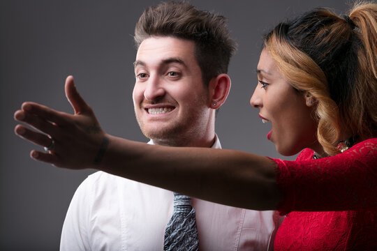 Black woman lectures, white man caught