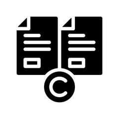 Fototapeta premium plagiarism glyph icon