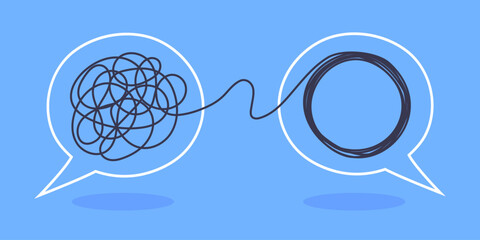 Psychologist consulting or mental problem solving brainstorm concept.