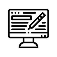 Fototapeta premium blog line icon